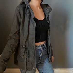 Grey army style jacket from h&m.